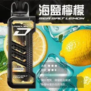一次性電子煙 ZGAR Project D 冰熊卡帶｜約15000口｜磁吸快拆｜700mAh可充電｜口味-海鹽檸檬