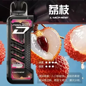 一次性電子煙 ZGAR Project D 冰熊卡帶｜約15000口｜磁吸快拆｜700mAh可充電｜口味-荔枝