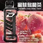 一次性電子煙 ZGAR Project D 冰熊卡帶｜約15000口｜磁吸快拆｜700mAh可充電｜口味-蜜桃烏龍